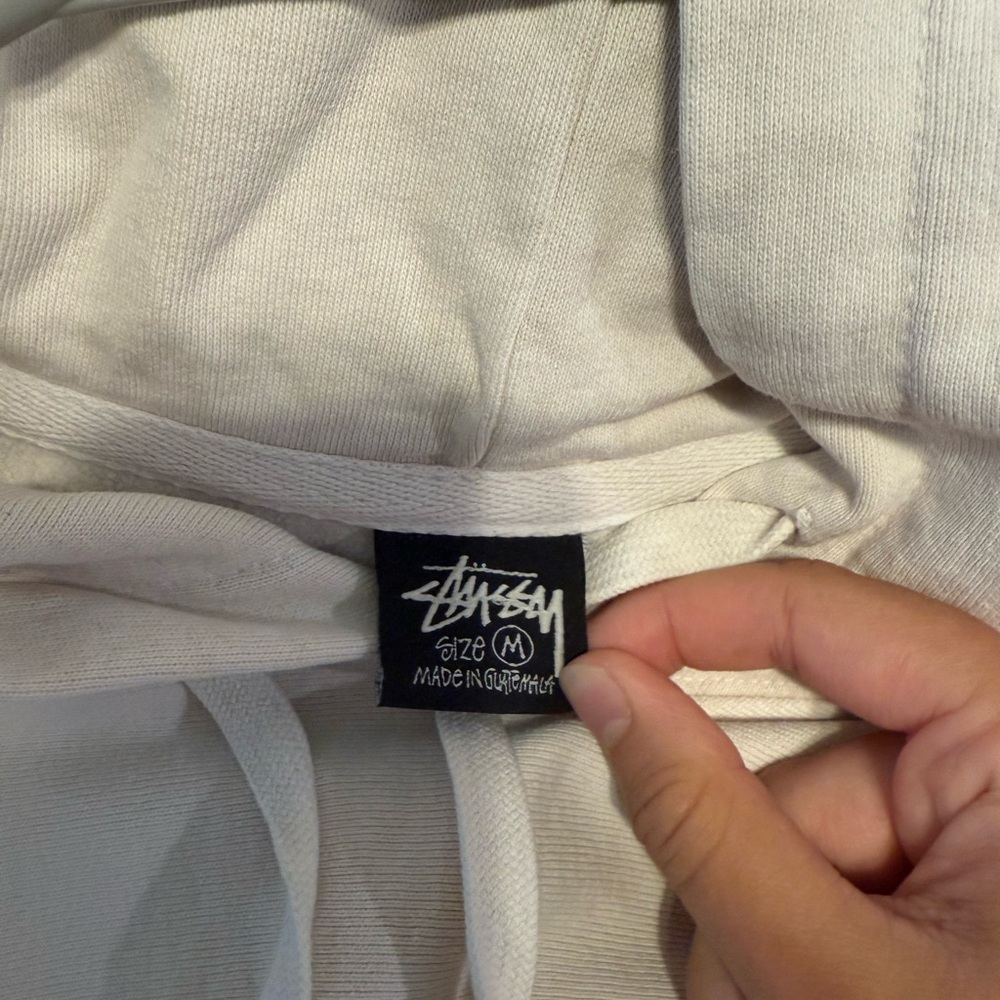 Stussy Cream Casual Crew Neck Sweater - Picture 3 of 3